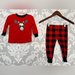 10/$25 • Kirkland‎ Buffalo Plaid Moose 2 Piece PJ Set